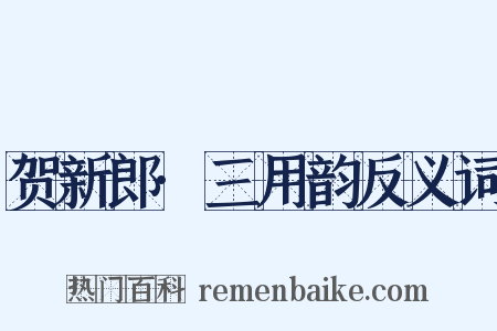 贺新郎·三用韵反义词是什么意思的图片